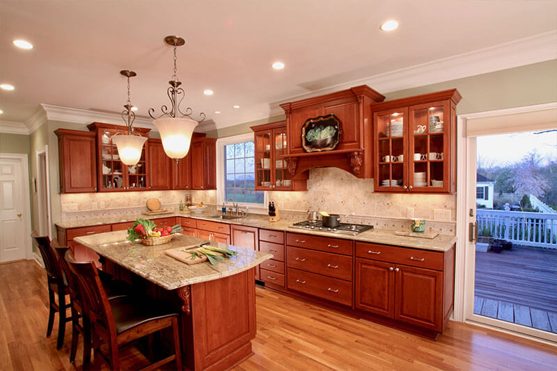 Custom Cherry Kitchen Cabinets with Traditional Elegance