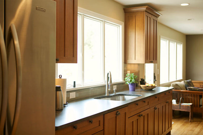 Craftsman-Style Transformation of Ranch House with Modern Galley Kitchen