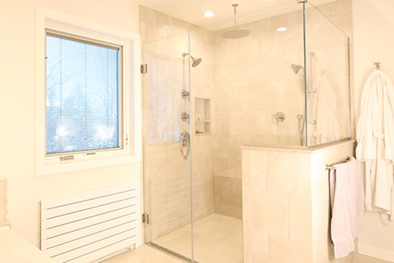 Modern Bathroom Design with Zero Threshold Shower Design