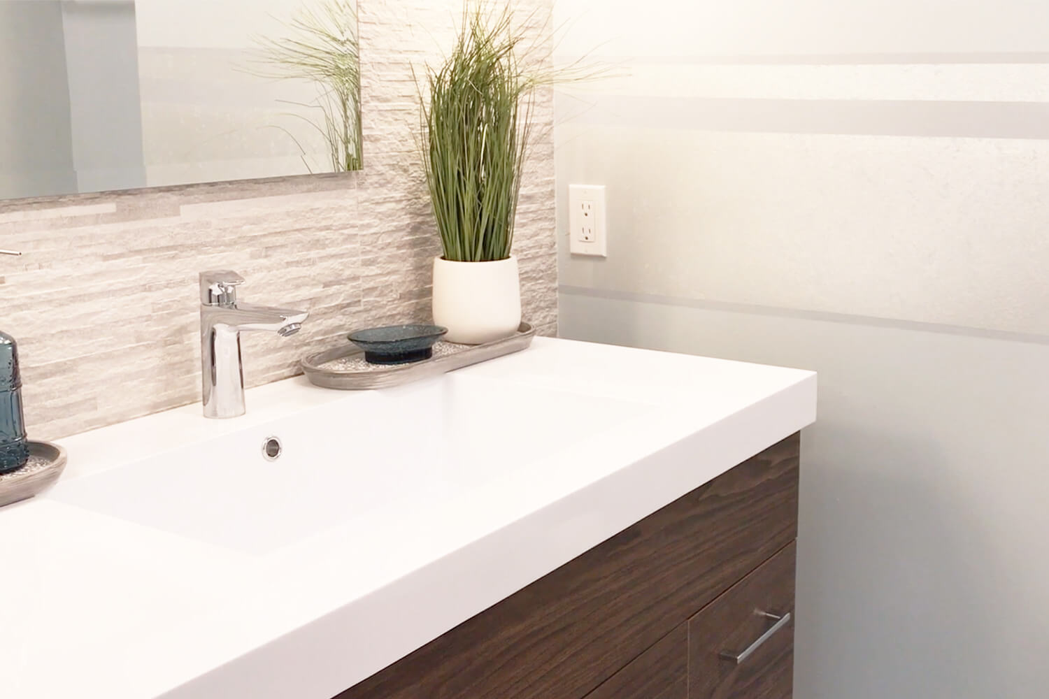 After Bathroom Remodel with Custom Vanity