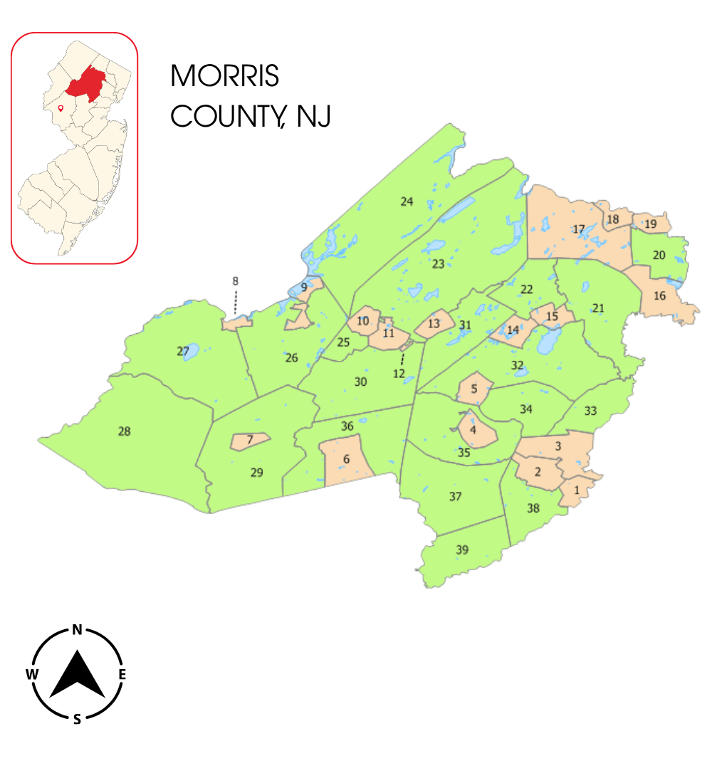, Morris County, NJ Map